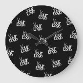 Ihr Image, Ihr Geschäftslogo oder ein anderes Desi Große Wanduhr (Vorderseite)