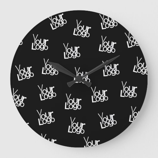 Ihr Image, Ihr Geschäftslogo oder ein anderes Desi Große Wanduhr (Vorderseite)