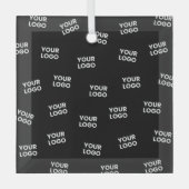 Ihr Image, Ihr Geschäftslogo oder ein anderes Desi Ornament Aus Glas (Vorderseite)