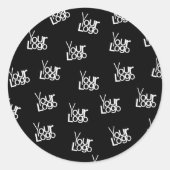 Ihr Image, Ihr Geschäftslogo oder ein anderes Desi Runder Aufkleber (Vorderseite)