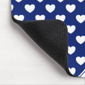 Ihr Individuelle Name dunkelblau und weiß Mousepad (Ecke)