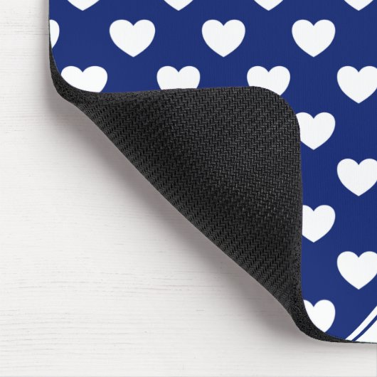 Ihr Individuelle Name dunkelblau und weiß Mousepad (Ecke)