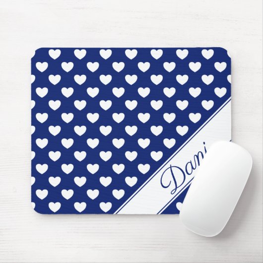 Ihr Individuelle Name dunkelblau und weiß Mousepad (Mit Mouse)
