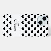 Ihr Individuelle Name, Liebliches Herz Polka Dots Case-Mate iPhone Hülle (Rückseite (Horizontal))