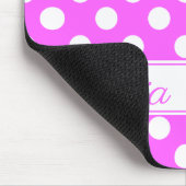 Ihr Individuelle Name schreit rosa und große weiße Mousepad (Ecke)