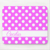Ihr Individuelle Name schreit rosa und große weiße Mousepad (Vorne)