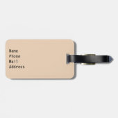 Ihr Individuelle Name und Job Minimalistische brau Gepäckanhänger (Rückseite horizontal)