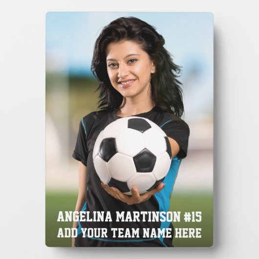 Ihr individueller Fußball oder Ihr Foto 5 x 7 Fotoplatte (Vorderseite)