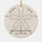 Ihr individueller Strand Sand Dollar Keramikornament (Vorne)
