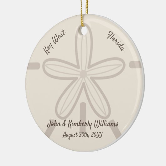 Ihr individueller Strand Sand Dollar Keramikornament (Links)
