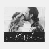 Ihr individuelles Foto Selig Ehe Fleece Blanken (Vorderseite (Horizontal))