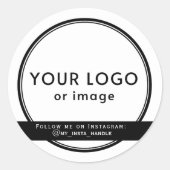 Ihr individuelles Logo und Informationen zu sozial Runder Aufkleber (Vorderseite)