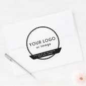 Ihr individuelles Logo und Informationen zu sozial Runder Aufkleber (Umschlag)