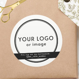 Ihr individuelles Logo und Informationen zu sozial Runder Aufkleber