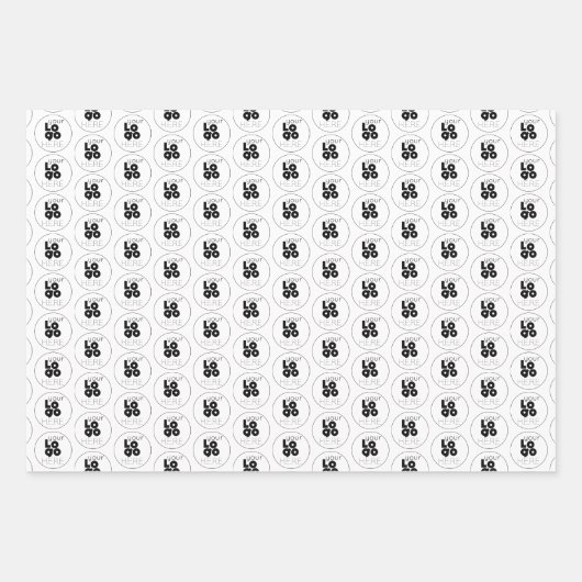 Ihr individuelles Logo-Varieté-Geschenkpapier Geschenkpapier Set (Vorderseite)
