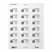 Ihr individuelles QR-Code-Name-Adresse-Etikett Tem Adressaufkleber (Vorne)