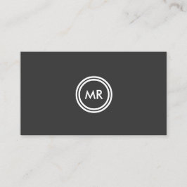 IHR INITIALLOGIUM auf DK GRAY Business Card Visitenkarte
