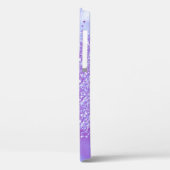 Ihr Initials Purpe Glitzer Case-Mate iPhone Hülle (Rückseite / Links)