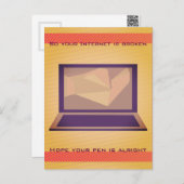 Ihr Internet ist also ein defekter Retro-Laptop Postkarte (Vorne/Hinten)