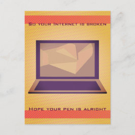 Ihr Internet ist also ein defekter Retro-Laptop Postkarte