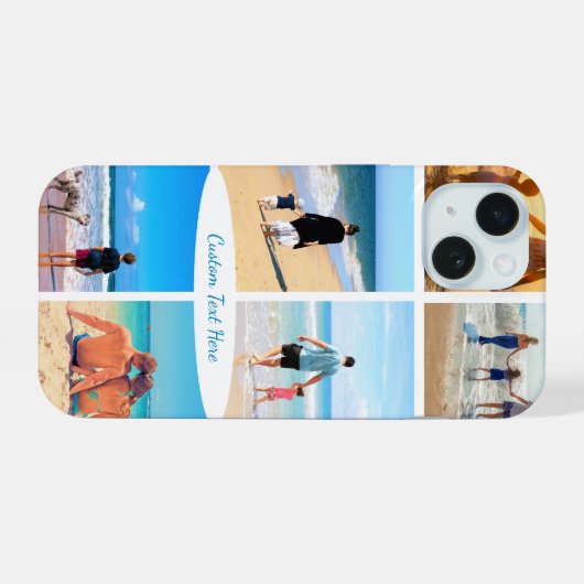 Ihr iPhone-Fall in FotoCollage mit benutzerdefinie iPhone 15 Hülle (Rückseite (Horizontal))