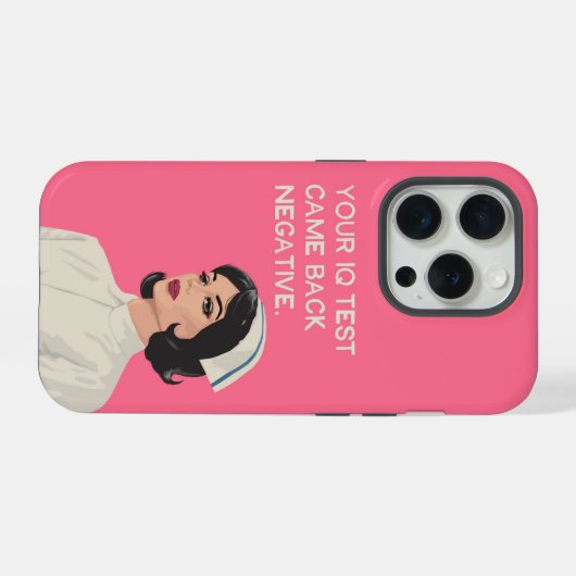 Ihr IQ-Test wurde negativ iPhone Hülle (Rückseite (Horizontal))