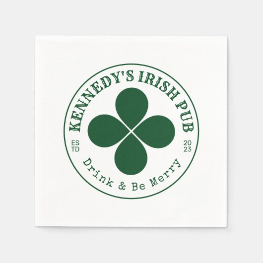 IHR IRISH PUB isst Drink & Be Irish Napkins Serviette (Vorderseite)