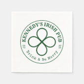 IHR IRISH PUB isst Drink & Be Irish Napkins Serviette (Vorderseite)