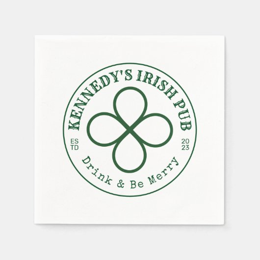 IHR IRISH PUB isst Drink & Be Irish Napkins Serviette (Vorderseite)