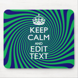 Ihr  ist ruhig und in Blau-Grün-Swirl-Dekoration Mousepad