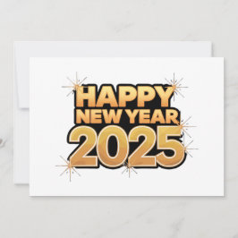 Ihr Jahr in Gold und Tinte: 2025-Jahres-Weihnachts Feiertagskarte