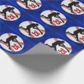 Ihr Jersey-Zahl-Baseball-Geschenk-Packpapier Geschenkpapier (Ecke)