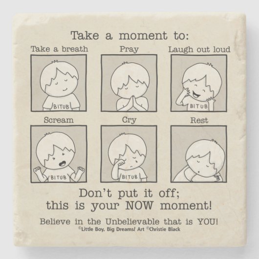 Ihr JETZT Steinuntersetzer (Vorderseite)