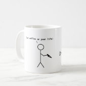 Ihr Kaffee oder Ihr Leben - YOLO-Tasse Kaffeetasse (Vorderseite Links)