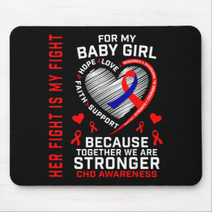 Ihr Kampf Baby Mädchen CHD Bewusstsein Herzkrankhe Mousepad
