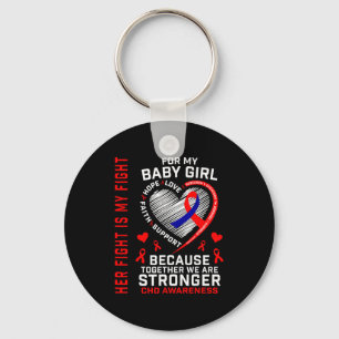 Ihr Kampf Baby Mädchen CHD Bewusstsein Herzkrankhe Schlüsselanhänger