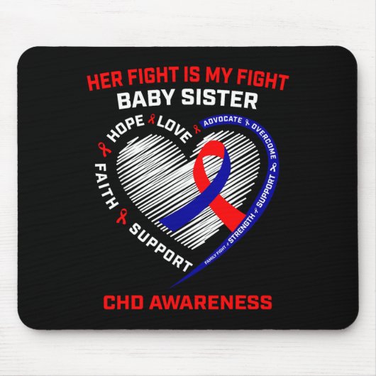 Ihr Kampf Baby Schwester CHD Bewusstsein Herzkrank Mousepad (Vorne)