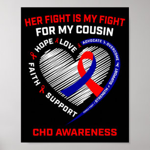 Ihr Kampf Cousin CHD-Bewusstsein Herzkrankheit Dia Poster