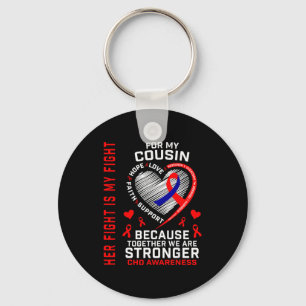 Ihr Kampf Cousin CHD-Bewusstseins-Herzkrankheit-Gr Schlüsselanhänger