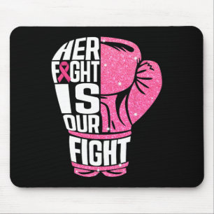 Ihr Kampf gegen Brustkrebs ist unser Kampf Boxhand Mousepad