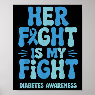 Ihr Kampf gegen meine Schlacht Diabetes Bewusstsei Poster