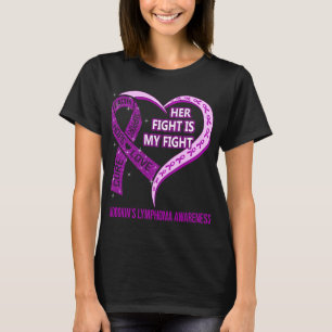 Ihr Kampf ist das Bewusstsein für das Lymphomen in T-Shirt