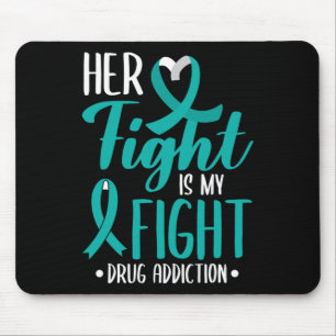 Ihr Kampf ist mein Bewusstsein für Drogensucht Mousepad