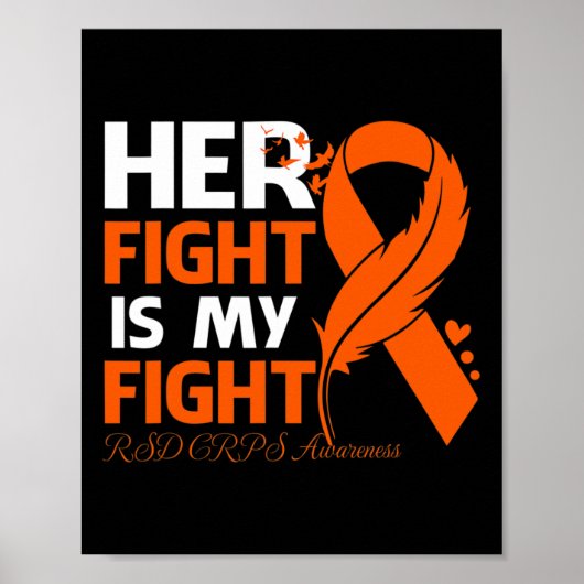 Ihr Kampf ist mein Fight Rsd Crps Awareness Fether Poster (Vorne)