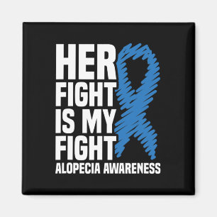 Ihr Kampf ist mein Kampf blauer Ribbon Alopecia Aw Magnet