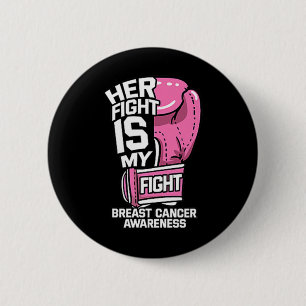 Ihr Kampf ist mein Kampf Boxhandschuhe Brustkrebs Button