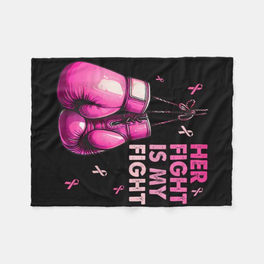 Ihr Kampf ist mein Kampf Boxhandschuhe Brustkrebs Fleecedecke (Vorderseite (Horizontal))