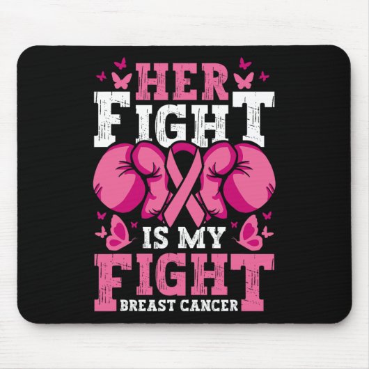 Ihr Kampf ist mein Kampf Boxhandschuhe Brustkrebs Mousepad (Vorne)