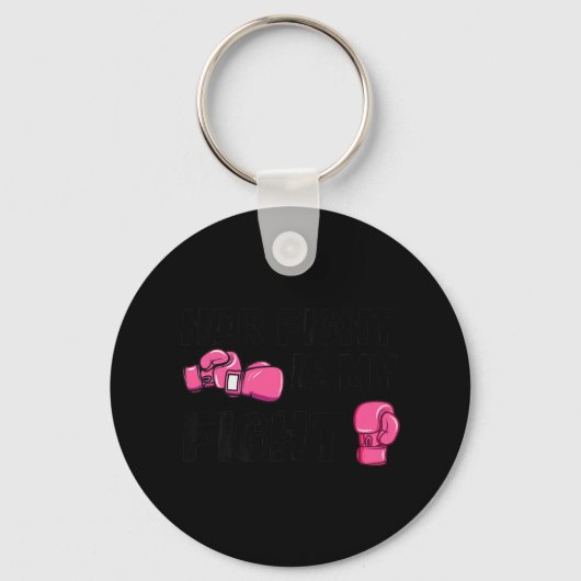 Ihr Kampf ist mein Kampf Boxhandschuhe Brustkrebs Schlüsselanhänger (Vorderseite)