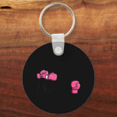 Ihr Kampf ist mein Kampf Boxhandschuhe Brustkrebs Schlüsselanhänger (Vorderseite)